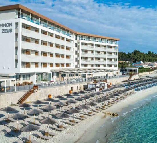 Ammon Zeus 4* – hotel na obali Halkidikija, u Kalitei. Luksuzan smeštaj, plaža sa plavom zastavicom, wellness i prelepa priroda. Rezervišite svoj odmor!